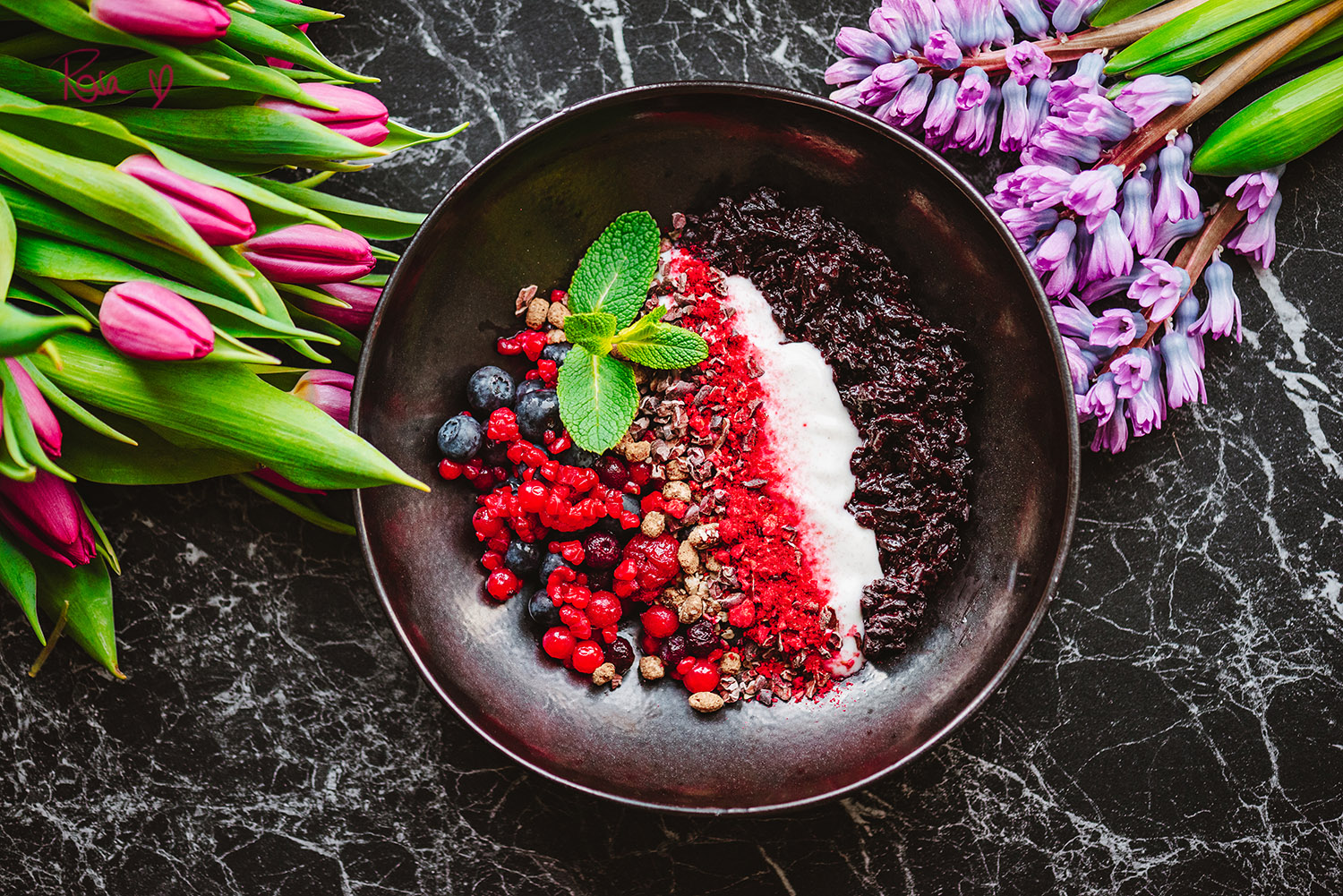 Sticky Berry Rice Black Sticky Rice with Cacao and Berries Recipe - food-lifestyle-facts